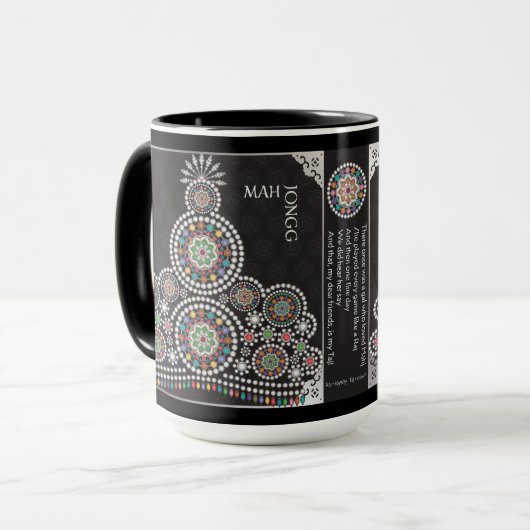 Mah Jongg Limerick Taj Tasse (Vorderseite Links)