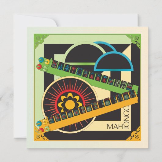 Mah Jongg Limerick Whine Flat Card (Vorderseite)