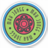 Mah Jongg Logo 1 Vinyl Sticker (Vorderseite)