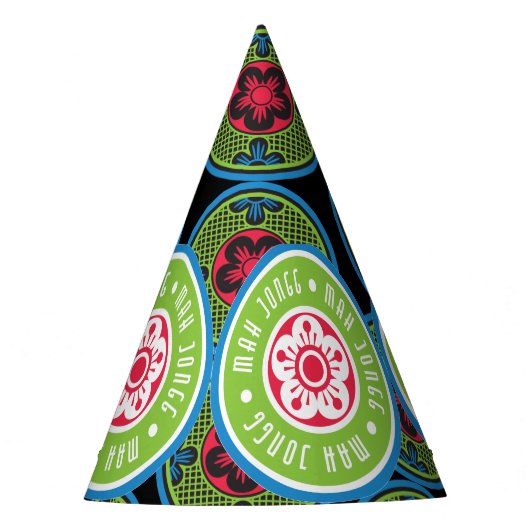 Mah Jongg Logo Party Hat Partyhütchen (Vorderseite)