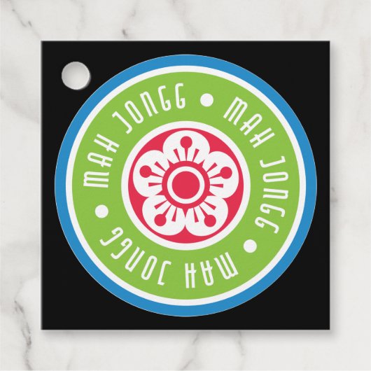 Mah Jongg Logo-Tag Geschenkanhänger (Vorderseite)
