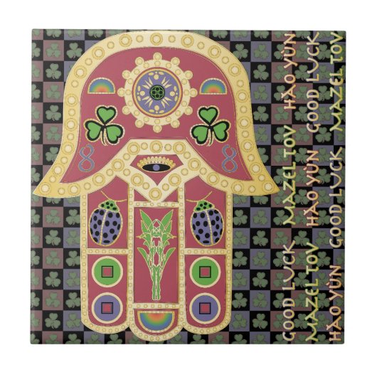 Mah Jongg Lucky Tile Fliese (Vorderseite)