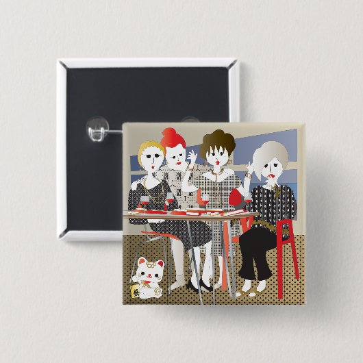 Mah Jongg MAHJ! Button (Vorne & Hinten)