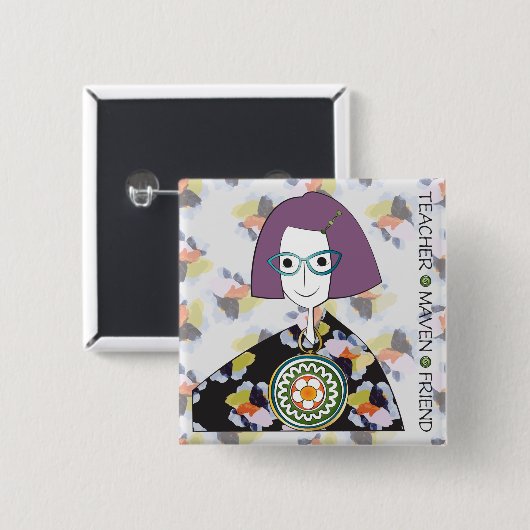 Mah Jongg Maven Button (Vorne & Hinten)