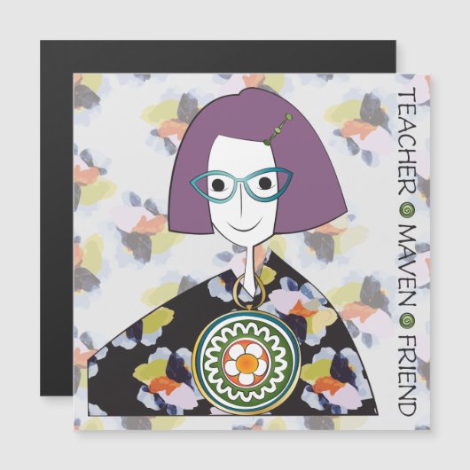 Mah Jongg Maven Flat Magnet (Vorne/Hinten)