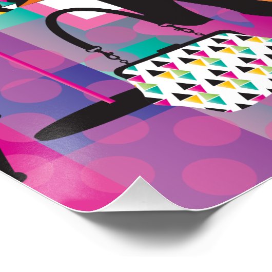 Mah Jongg Memphis Style Poster (Ecke)