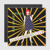 Mah Jongg Mic Drop Magnet-Karte Magneteinladung (Vorne/Hinten)