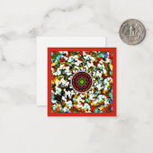 Mah Jongg Mistletoe Small Card Mitteilungskarte (Vorderseite/Rückseite Beispiel)