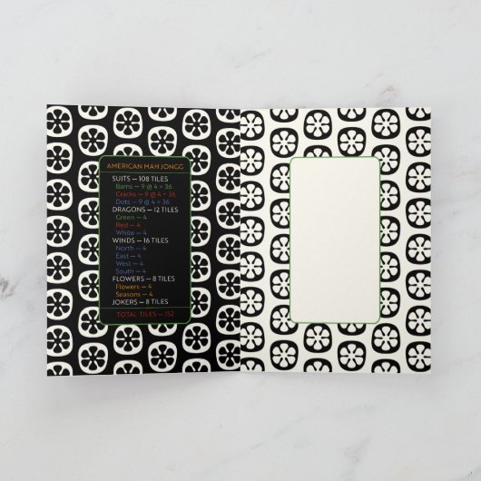 Mah Jongg Modern Card Karte (Innenseite)