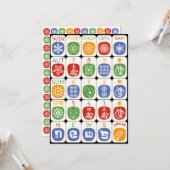 Mah Jongg Modern Flat Card Karte (Vorderseite/Rückseite Beispiel)