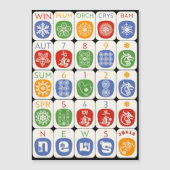 Mah Jongg Modern Magnet Card (Vorderseite)