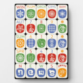 Mah Jongg Modern Plaque Fotoplatte (Vorderseite)