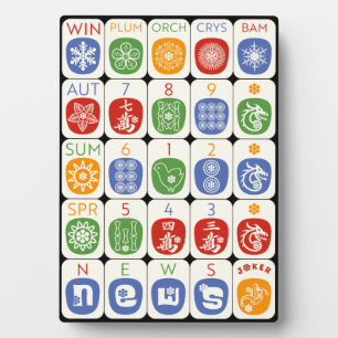 Mah Jongg Modern Plaque Fotoplatte