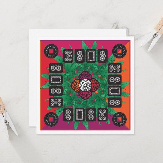 Mah Jongg Money Tree 2025 Flat Card Karte (Vorderseite/Rückseite Beispiel)