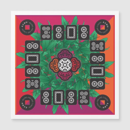 Mah Jongg Money Tree 2025 Flat Magnet (Vorderseite)