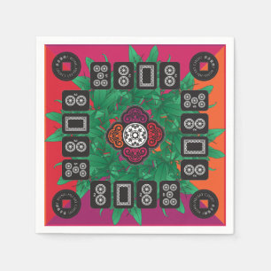Mah Jongg Money Tree 2025 Napkins Serviette