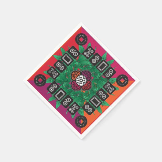Mah Jongg Money Tree 2025 Napkins Serviette (Ecke)