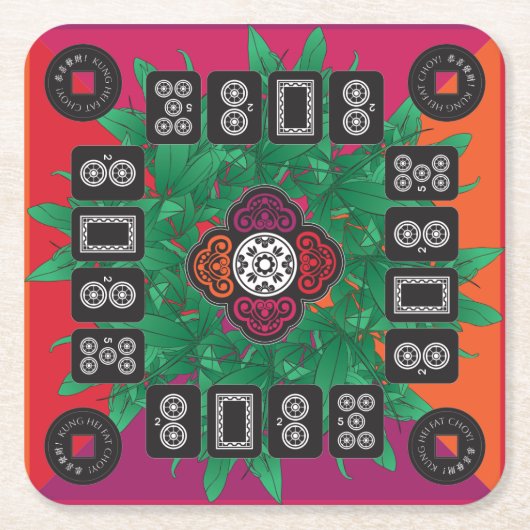 Mah Jongg Money Tree 2025 Untersetzer (Vorderseite)