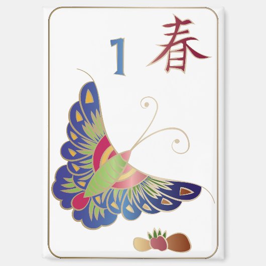 Mah Jongg Moth Magnet (Vorderseite)