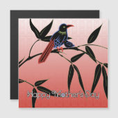 Mah Jongg Mother's Day Bird Magnet (Vorne/Hinten)