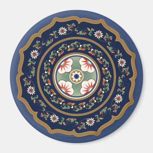 Mah Jongg Muster Magnet (Vorne)