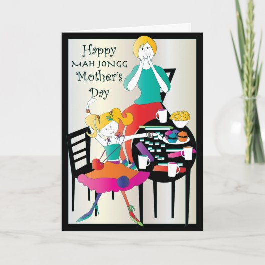 Mah Jongg Muttertag 2 Karte (Vorderseite)