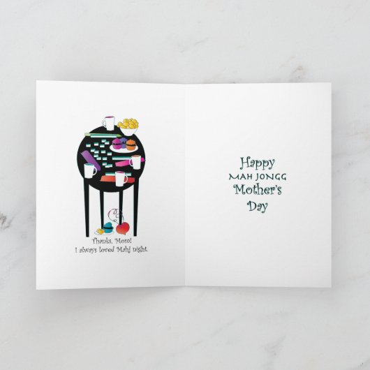 Mah Jongg Muttertag 2 Karte (Innenseite)