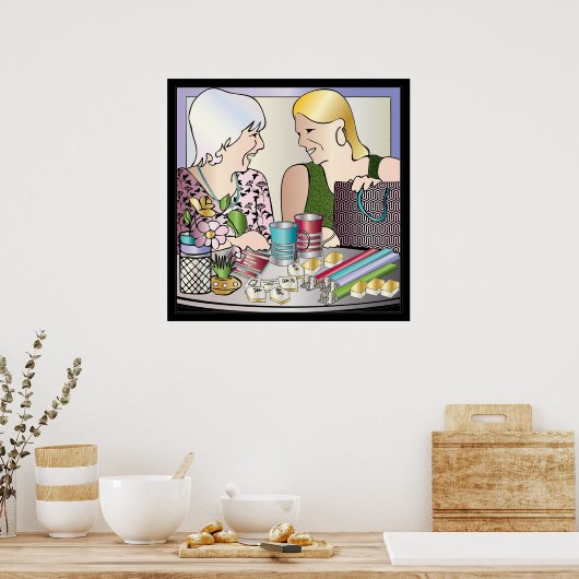 Mah Jongg Muttertag Poster (Küche)