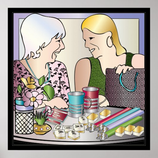 Mah Jongg Muttertag Poster (Vorne)