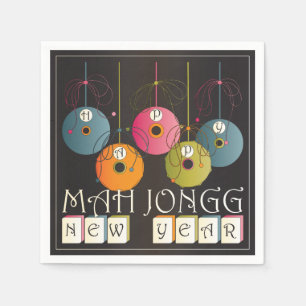 Mah Jongg New Years Serviette
