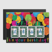 Mah Jongg NEWS Birthday Flat Magnet (Vorne/Hinten)