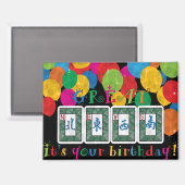 Mah Jongg NEWS Birthday Magnet (Vorderseite/Rückseite)
