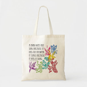 Mah Jongg One Bams Birds/Proverb Bag Tragetasche