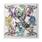 Mah Jongg One Bams Birds Tile Fliese (Vorderseite)