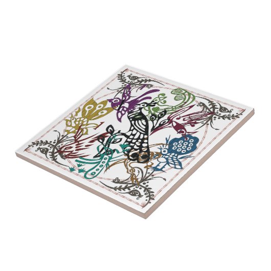Mah Jongg One Bams Birds Tile Fliese (Seite)