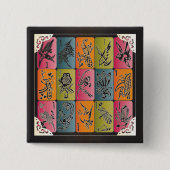 Mah Jongg One Bams Button (Vorderseite)