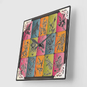 Mah Jongg One Bams Quadratische Wanduhr (Winkel)