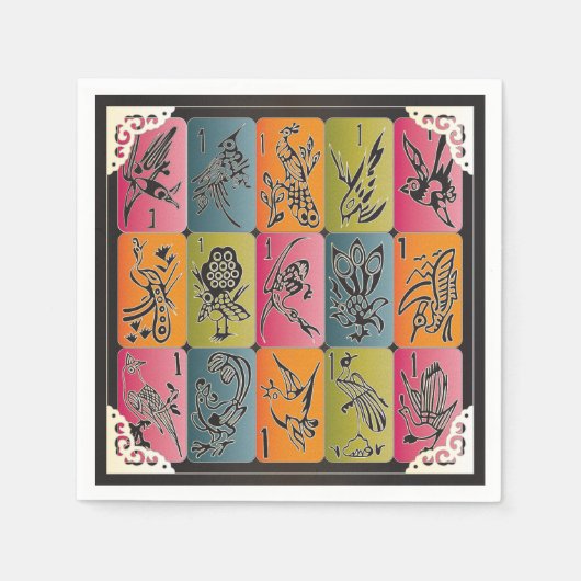 Mah Jongg One Bams Serviette (Vorderseite)