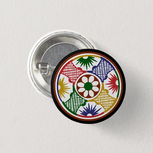 Mah Jongg One Circle Button (Vorne & Hinten)