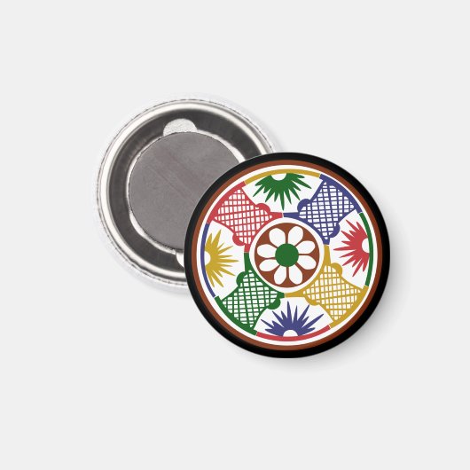 Mah Jongg One Circle Magnet (Vorderseite/Rückseite)