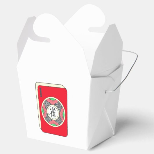 Mah Jongg One Dot Tile Favor Box Geschenkschachtel (Geöffnet)