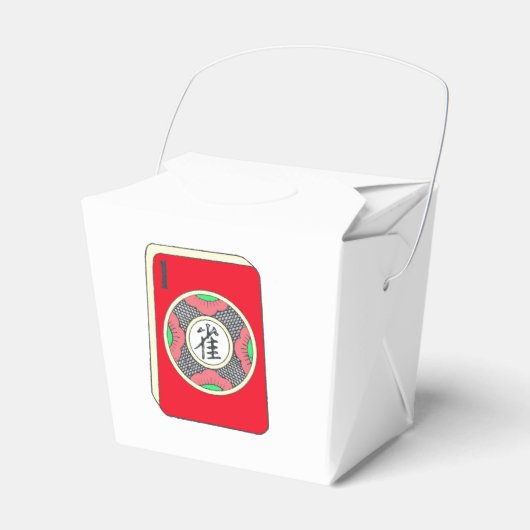 Mah Jongg One Dot Tile Favor Box Geschenkschachtel (Vorderseite)