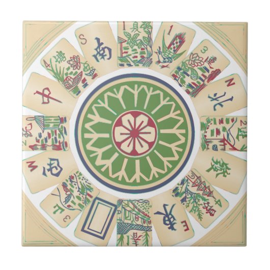 Mah Jongg One Dot Tile Fliese (Vorderseite)