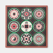 Mah Jongg One Dots Coin Magnet Card (Vorne)