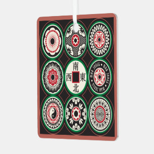 Mah Jongg One Dots Coin Ornament Aus Metall