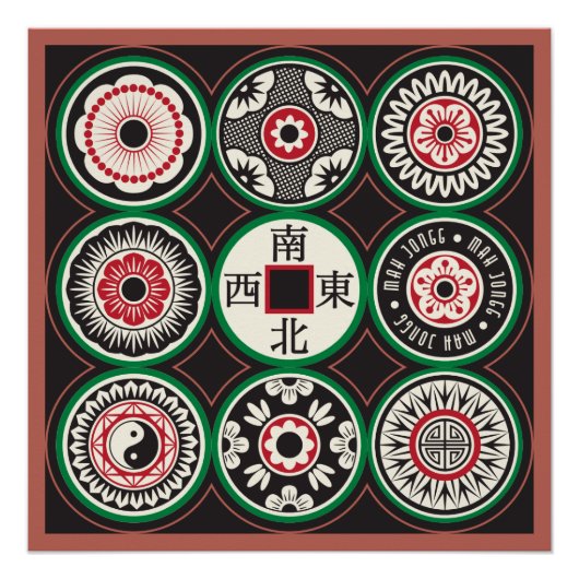 Mah Jongg One Dots Coin Poster (Vorderseite)