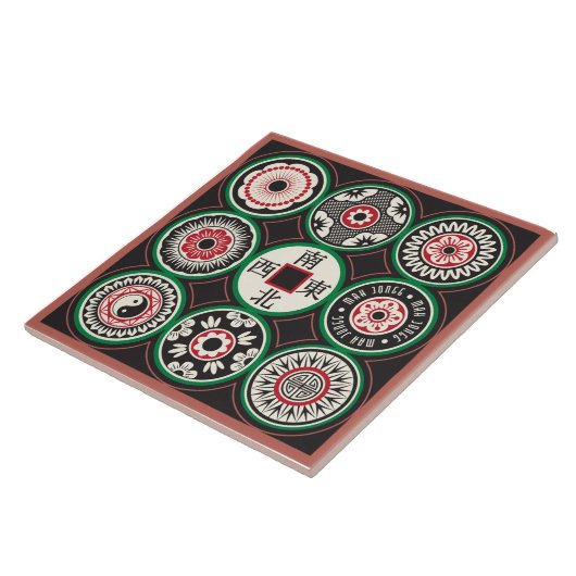 Mah Jongg One Dots Coin Tile Fliese (Seite)