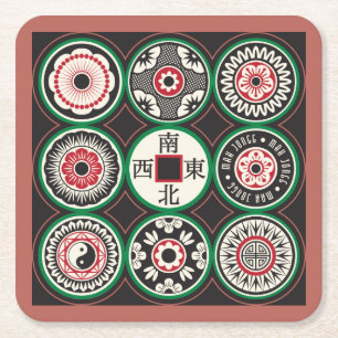 Mah Jongg One Dots Coin Untersetzer
