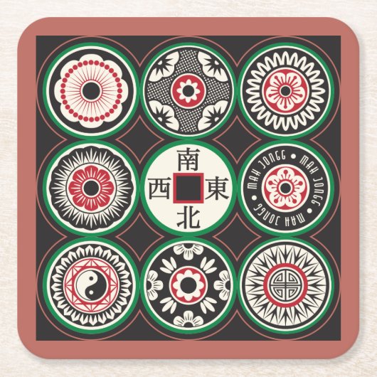 Mah Jongg One Dots Coin Untersetzer (Vorderseite)