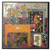 Mah Jongg Orange Fliese (Vorderseite)